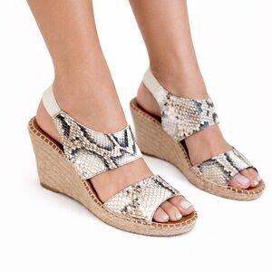 Andre Assous Reese Espadrille Sandal Snakeskin Size 10